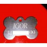 Customized aluminum plate OSSO id dog 30x24x1mm