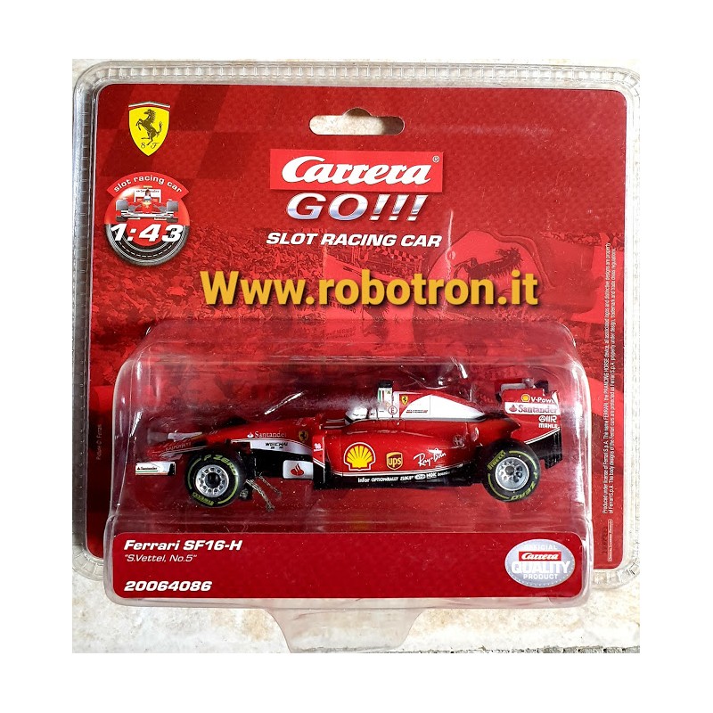 Carrera GO!!! 64086 Ferrari SF16-H "S.Vettel, No.5" Per pista elettrica