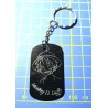 Keychain plate 28x50mm - Rubber - One piece