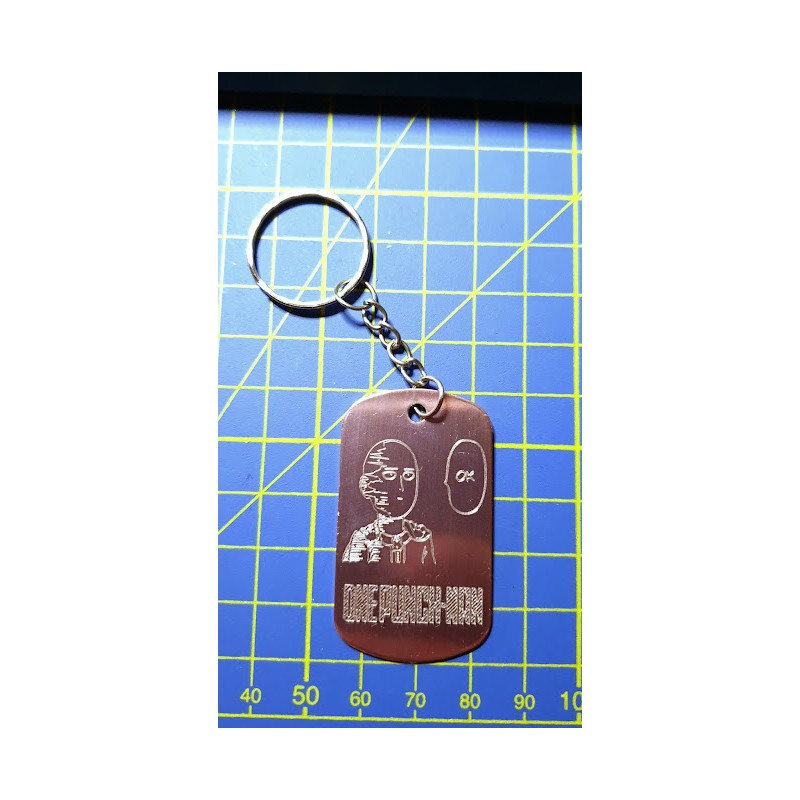 Keychain plate 28x50mm - One punch Man
